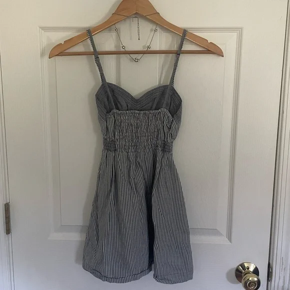 Y2K Abercrombie Stripe Cotton Tunic Sundress - Picture 9 of 10